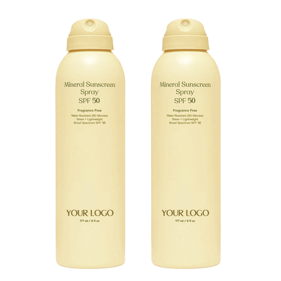SPF 50 日焼け止め スプレー ツインパック 防水日焼け止め パック 2個