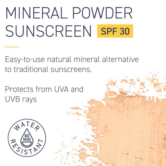 ミネラルパウダー ブロードスペクトル UVA/UVB 保護用 日焼け止め SPF 30 女性用 1